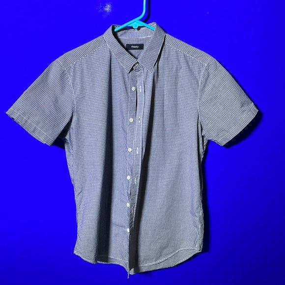 EUC Theory Button Down Short Sleeve Shirt - Picture 1 of 5